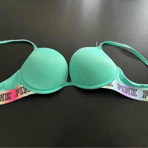 VS PINK - Wear Everywhere Super Push Up Bra - Seafoam Green